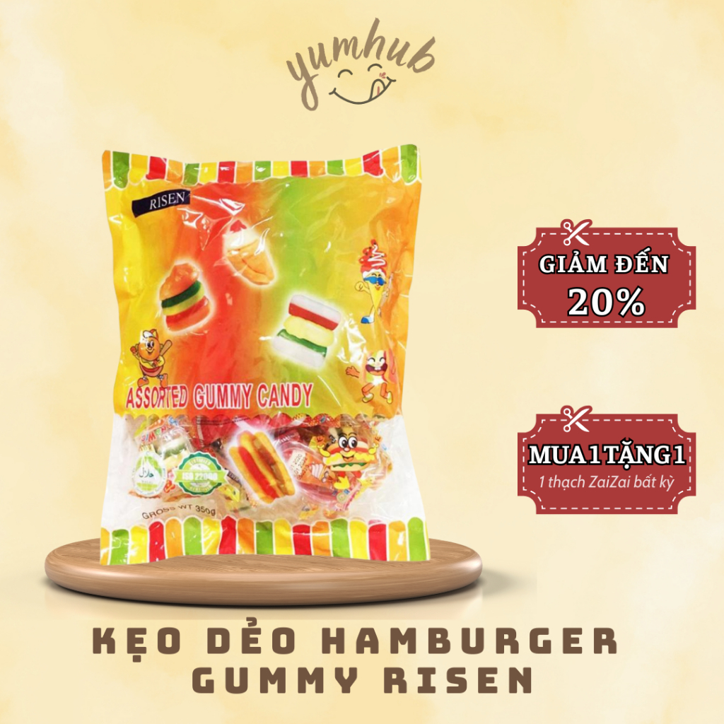 KẸO DẺO ASSORTED GUMMY CANDY RISEN 350G