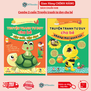 Combo Truyện tranh tư duy cho bé những thói quen tốt + Truyện tranh tư duy cho bé tập nói,tập đọc