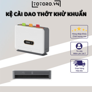 Kệ cài dao thớt khử khuẩn bằng đèn UVC, Máy tiệt trùng sấy khô dao thớt ở nhiệt độ cao tặng kèm 3 thớt