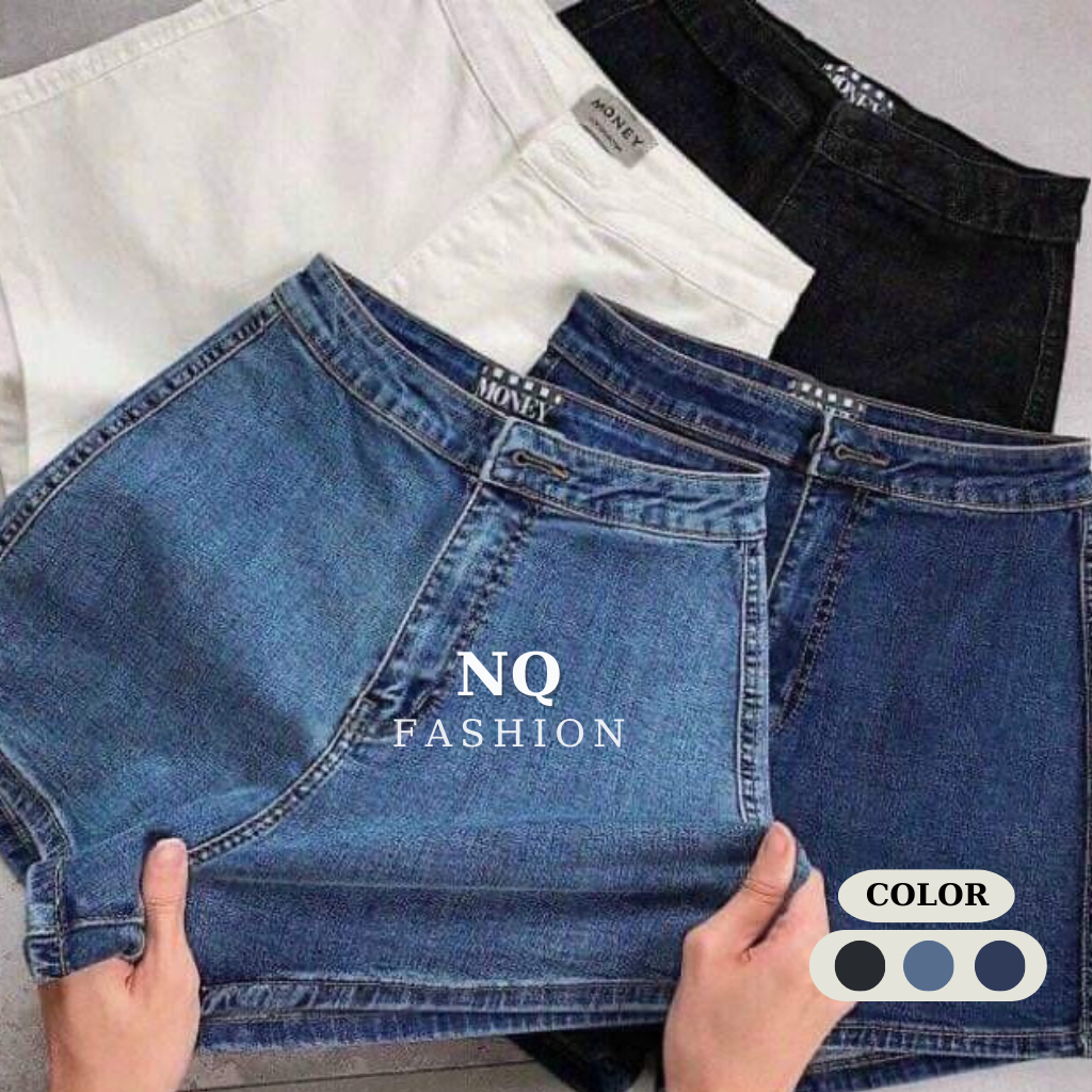 Quần Short Nữ Quần Đùi Jeans Bò Cạp Cao Gen Bụng Tôn Dáng Bigsize