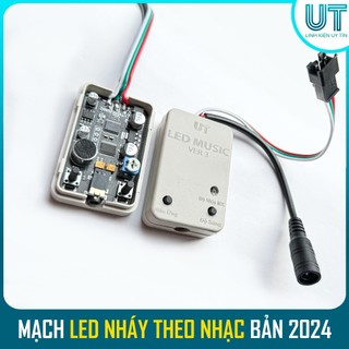 Mạch LED nháy theo nhạc 1903 FullColor - Bản 2024 - Mỗi cột 50 - 100 LED - Có IC đệm mắc được nhiều cột LED