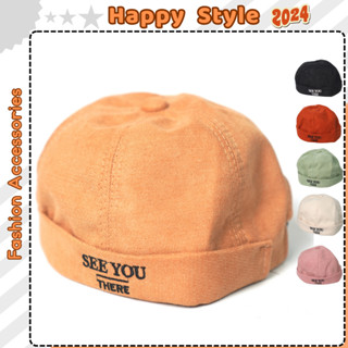 Nón Beanie vành tròn Mũ tròn SEE YOU phong cách Retro Hàn Quốc form Unisex nam nữ N04 - Happy Style
