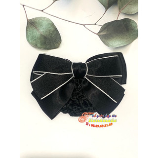 Kẹp búi lưới handmade màu đen K34
