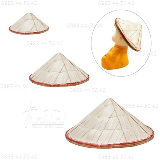 Nón lá mini decor trang trí tết size 8cm
