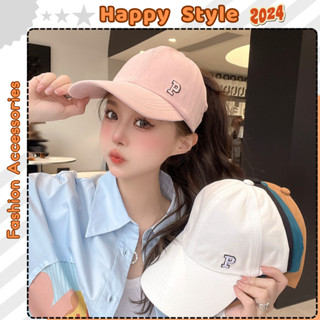 Mũ lưỡi trai Nón kết chống nắng nửa đầu tennis thêu chữ P chất kaki form unisex nam nữ N121 - Happy Style