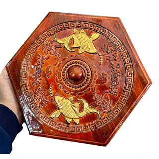 Hộp Đựng Mứt Tết Nhựa Giả Gỗ ❤️FREE SHIP❤️ Khay Đựng Bánh Kẹo Cá Chép Vàng