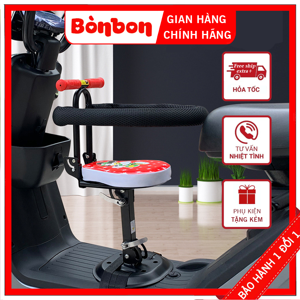 Ghế Ngồi Cho Bé Đi Xe Máy Tay Ga Gấp Gọn Cho Xe Lead, Vision, SH, SH Mode, Liberty, Vespa, Click, Janus, Acruzo, Grand..