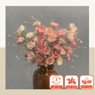  Combo 10 Cành Hoa Trà Gạo Cổ - Cao 60cm - Trang Trí Nhà Cửa 