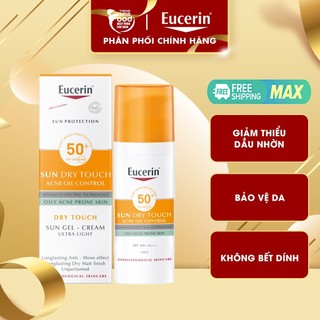 Kem Chống Nắng Eucerin Cho Da Dầu Mụn Eucerin Sun Gel-Cream Dry Touch Oil Control SPF50+ mẫu mới