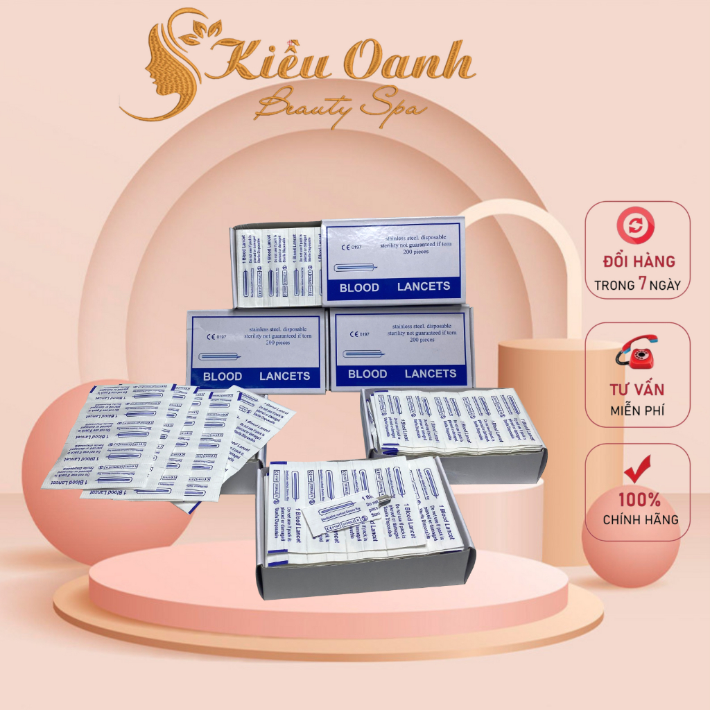 Kim chích mụn Blood Lancets ( hộp 200 cây )