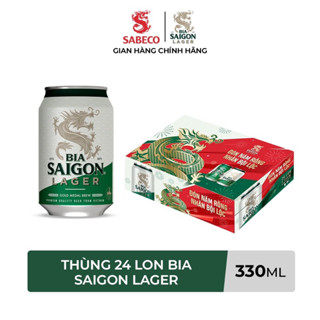 Thùng 24 lon bia Sài Gòn Lager 330ml