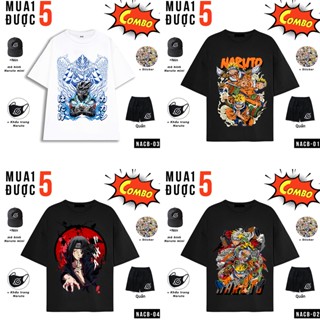 Combo Triệu Hồi - mua 1 được 5 Áo thun Naruto, áo thun anime in hình Naruto Sasuke Sakura Itachi Kakashi | Mẫu Mới Nhất