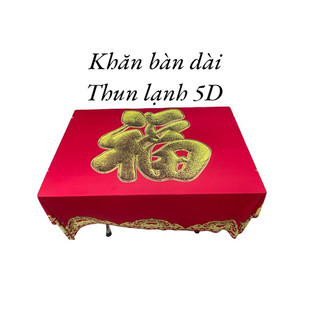 Khăn trải bàn vuông tết thun 5d
