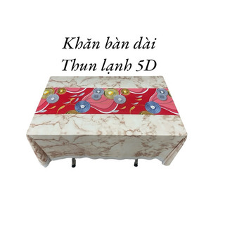 khăn trải bàn vuông tết thun 5d