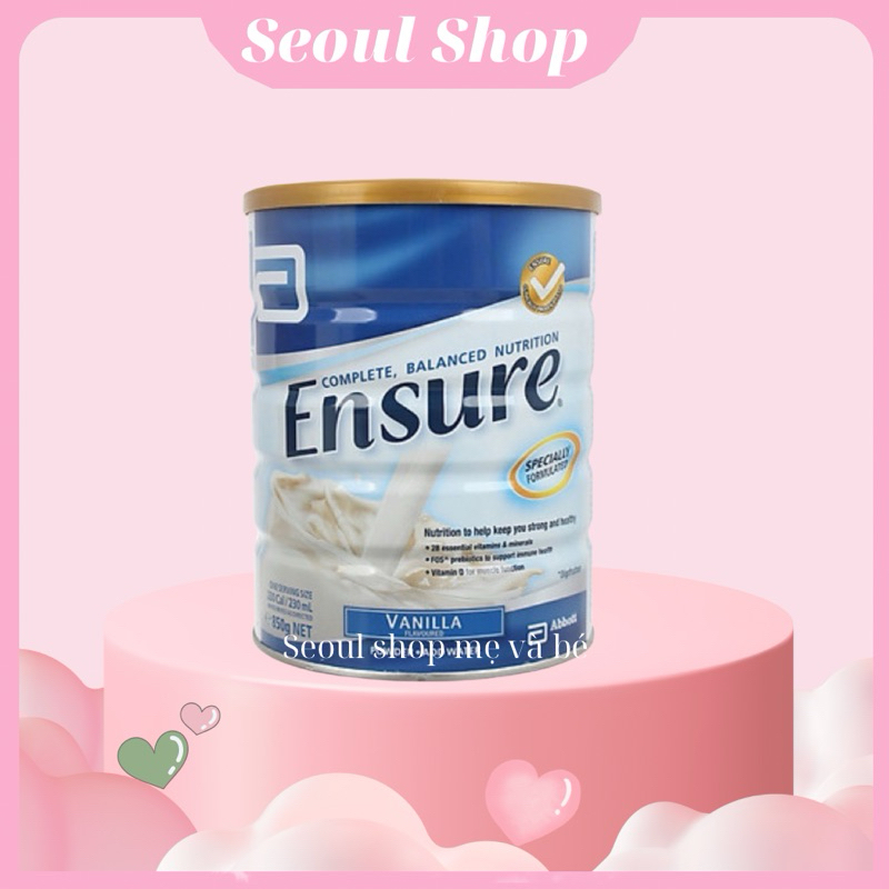 Sữa bột Ensure 850gr hàng Úc.