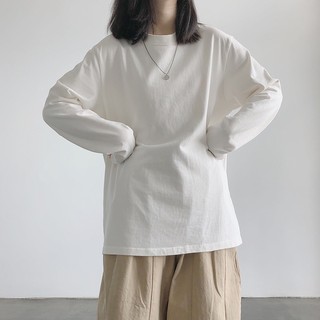 Áo Thun Dài Tay Nam Nữ Unisex, áo phông tay dài form rộng trơn