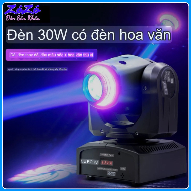 Đèn moving 30w viền led