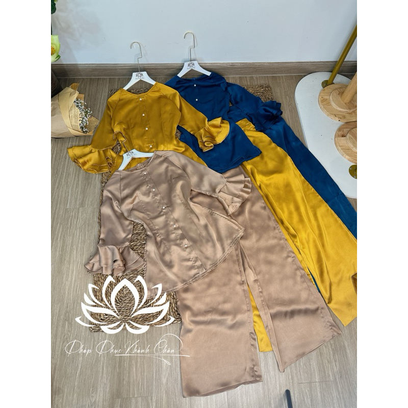 SET LỤA ĐI CHÙA, SET BÀ BA TAY LOE ĐÍNH NGỌC