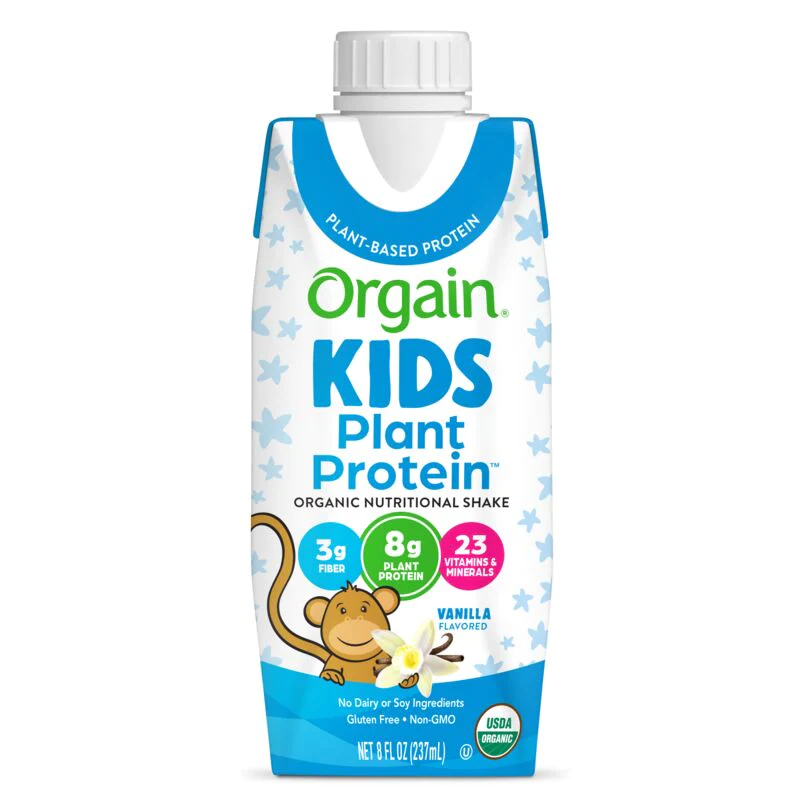 Orgain Kids Organic Plant Protein Nutritional Shake - Sữa lắc Dinh dưỡng Protein thực vật hữu cơ dành cho trẻ em 237ml