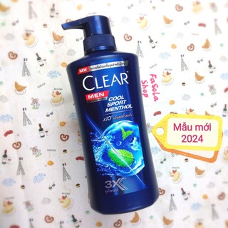 Dầu gội Thái Lan CLEAR MEN 390ml Clearmen bạc hà mát lạnh Cool sport menthol than hoạt tính vỏ cam Deep cleanse shampoo