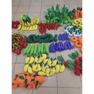 Rau củ quả bằng vải nỉ ,đồ chơi ,đồ dùng mầm non