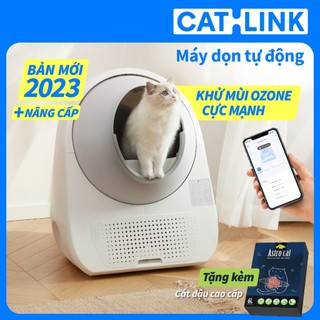 Máy dọn phân mèo tự động CATLINK bản mới 2023, Nhà vệ sinh tự động, máy dọn cho mèo khử mùi