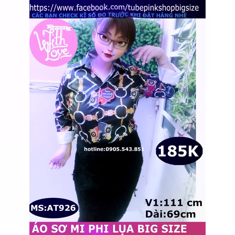 áo sơ mi phi lụa bigsize hình ngựa NGỰC 111CM