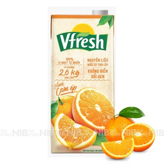 Nước ép vfresh cam 100% hộp 1l