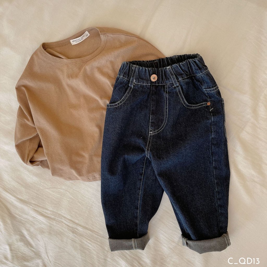 Quần Jeans cho bé trai EMBES KIDS, quần Jean cho bé 11kg đến 31kg