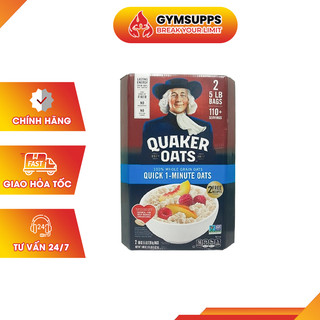 Yến mạch cán dẹp ăn liền Quick 1 minutes Quaker oats mẫu mới nhất 4.52kg -Authentic 100%