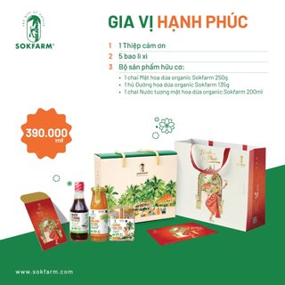 Set quà gia vị hạnh phúc sokfarm organic sang xịn mịn