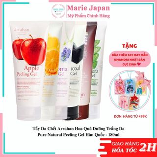 Tẩy da chết arrahan hoa quả dưỡng trắng da pure natural peeling gel hàn quốc - 180ml