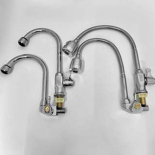 Vòi rửa bát đơn lạnh một đường nước Cần rửa bát cứng mềm cắm tường cắm chậu