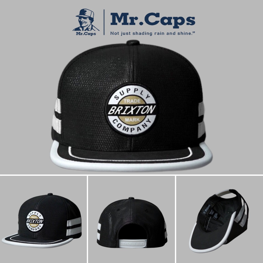 Mũ snapback Brixton vành ngang - Nón snapback phong cách hiphop mạc da tròn brixon full tem cho cả nam nữ MrCaps SBX02