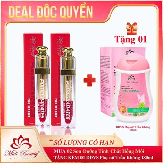   MUA 2 TẶNG 1  02 Son Dưỡng Môi Có Màu cho môi phun xăm 5g Midi Beauty  Tặng 1 Chai Dung Dịch Vệ Sinh 180ML  