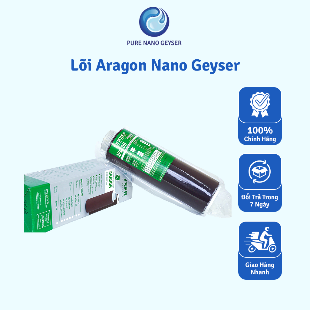 Lõi Aragon Nano Geyser, Lõi lọc chính máy NANO, Dùng cho các dòng máy lọc nước NANO, RO, Kangaroo, A