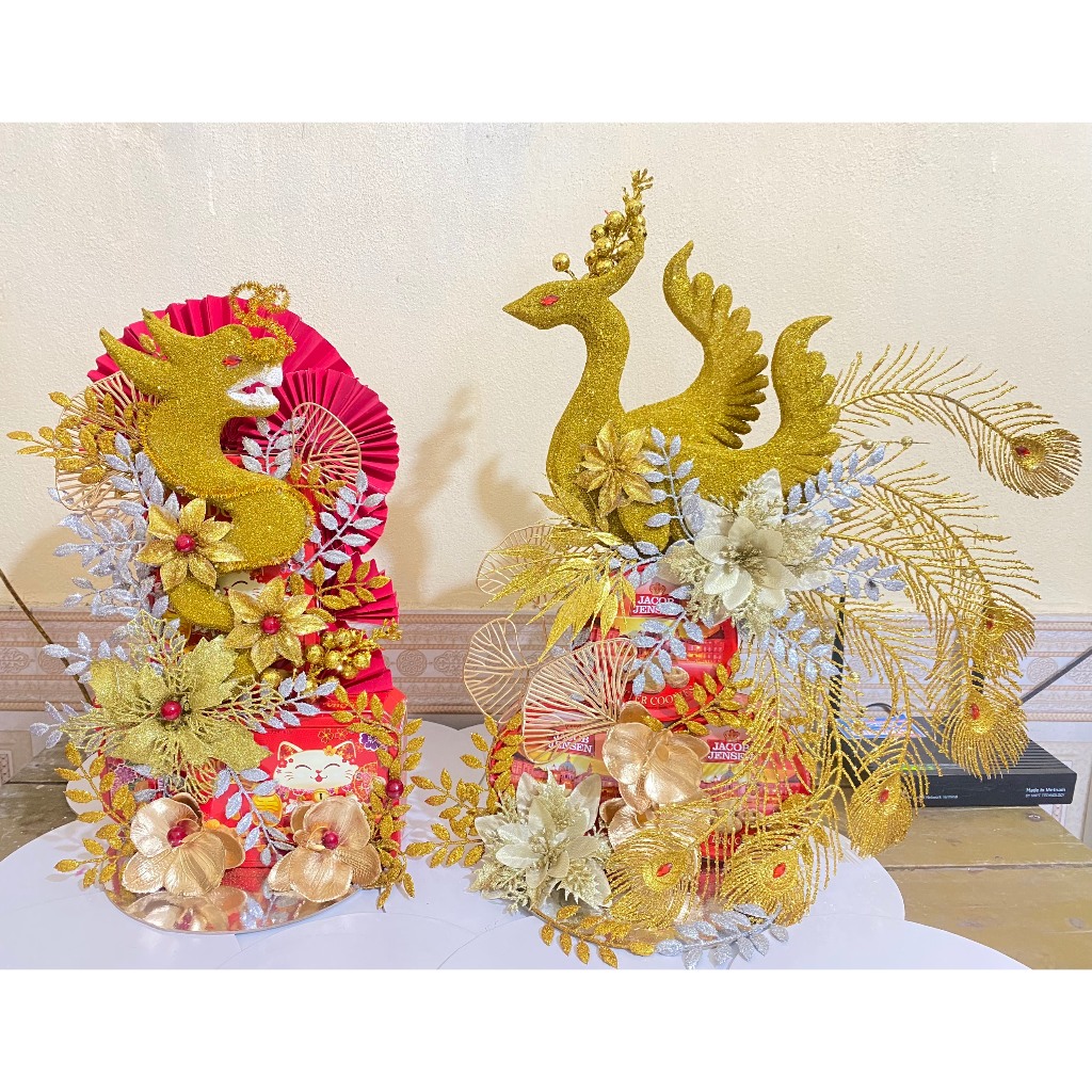 Set rồng,công phượng trang trí Tết, sét làm tháp bánh tết, set tháp công, rồng HOT năm 2025 ( Tặng k