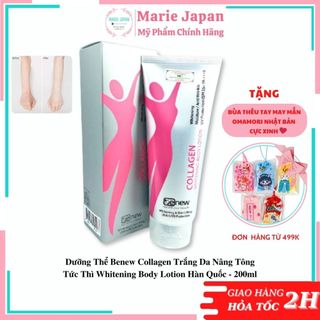 Dưỡng Thể Benew Collagen Trắng Da Nâng Tông Tức Thì Whitening Body Lotion Hàn Quốc - 200ml