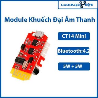 Module khuếch đại âm thanh ct14 mini 4.2 bluetooth stereo class f 5w + 5w