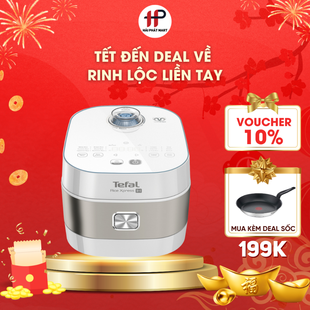 Nồi cơm điện tử cao tần 1.5L IH Tefal RK762168 1200W cao cấp