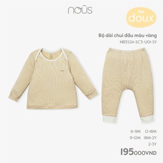 Bộ quần áo chui đầu Nous màu sắc phối dễ thương chất liệu mềm mại cho bé từ 9-12 tháng đến 2-3 tuổi