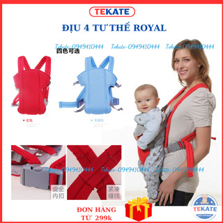 Địu em bé địu 4 tư thế đai địu bé đi xe máy an toàn