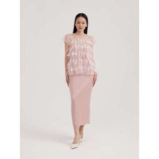 Set đầm bút chì Mauve Feather dress