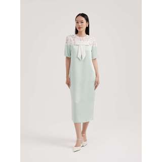 Đầm lụa phối ren Mauve Bowie dress