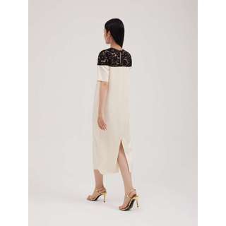 Đầm lụa phối ren Mauve Bowie dress