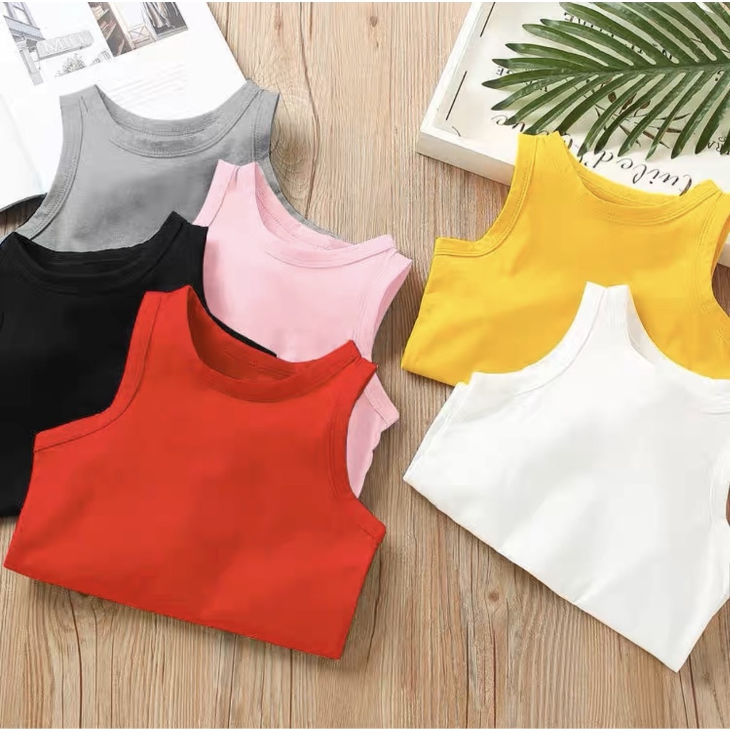 (15-45kg) Áo thun ba lỗ chất cotton cho bé trai gái đủ size
