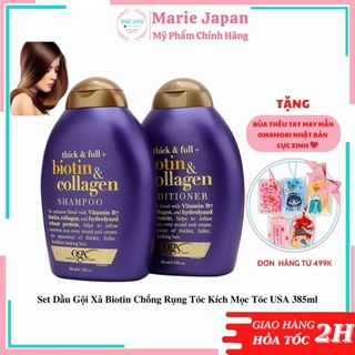 Set Dầu Gội Xả Biotin Chống Rụng Tóc  Kích Thích Mọc Tóc USA 385ml
