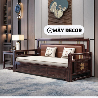 Ghế sofa đa năng gấp gọn sang trọng với kiểu dáng cổ điển trung hoa, bằng gỗ đàn hương