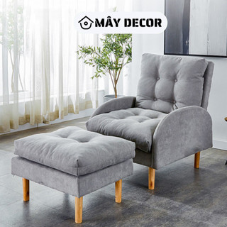 Ghế Sofa Lười Thư Giãn Phòng Khách, Nệm Bông Mềm, Bọc Vải Lanh Chống Thấm, Phong Cách Hàn Quốc