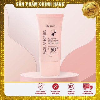 Kem chống nắng hemia 50ml, chống nắng hemia 50 spf+ nâng tone da, Kem chống nắng HEMIA dành cho da mặt